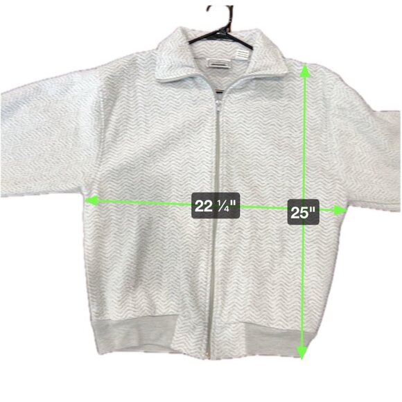 Pyramid Light Gray Textured Full-Zip Jacket Size Medium - Picture 8 of 8